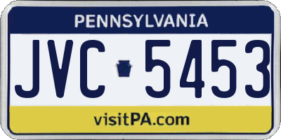 PA license plate JVC5453