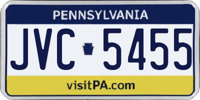 PA license plate JVC5455
