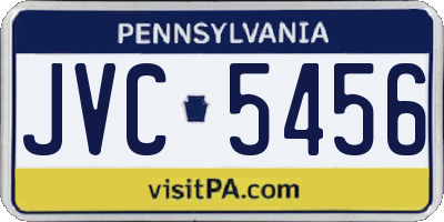 PA license plate JVC5456