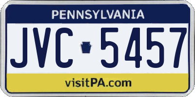 PA license plate JVC5457