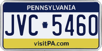PA license plate JVC5460
