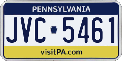 PA license plate JVC5461