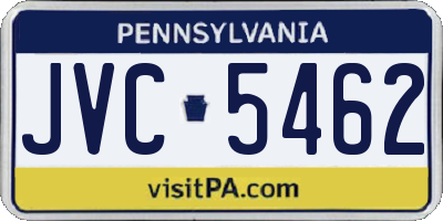 PA license plate JVC5462