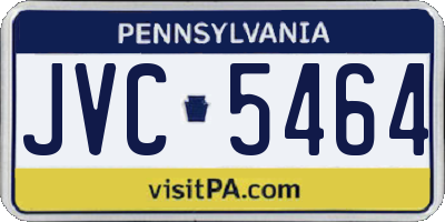 PA license plate JVC5464