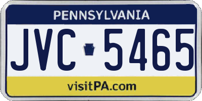 PA license plate JVC5465