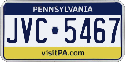 PA license plate JVC5467