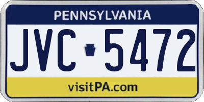 PA license plate JVC5472