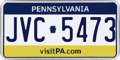 PA license plate JVC5473