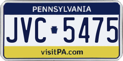 PA license plate JVC5475