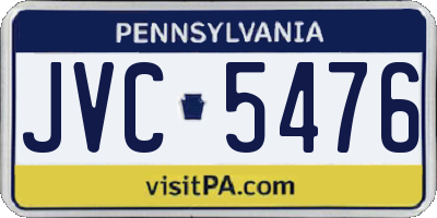 PA license plate JVC5476