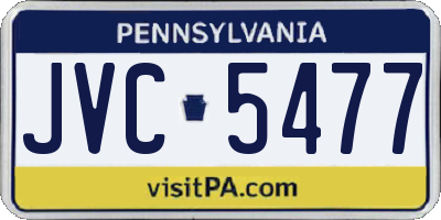 PA license plate JVC5477