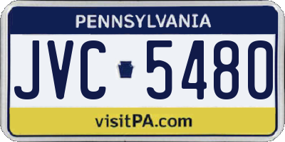 PA license plate JVC5480
