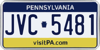 PA license plate JVC5481