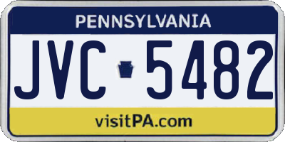 PA license plate JVC5482