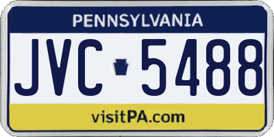 PA license plate JVC5488