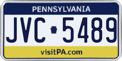 PA license plate JVC5489