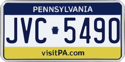 PA license plate JVC5490