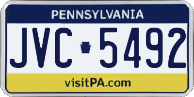 PA license plate JVC5492