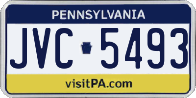 PA license plate JVC5493