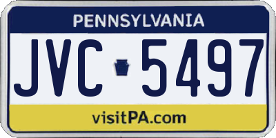 PA license plate JVC5497