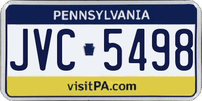 PA license plate JVC5498