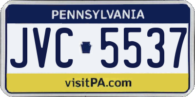 PA license plate JVC5537