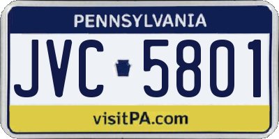 PA license plate JVC5801