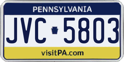 PA license plate JVC5803