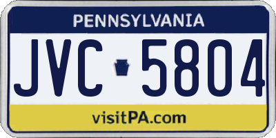 PA license plate JVC5804