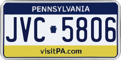 PA license plate JVC5806