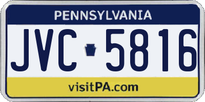PA license plate JVC5816