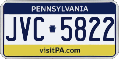 PA license plate JVC5822
