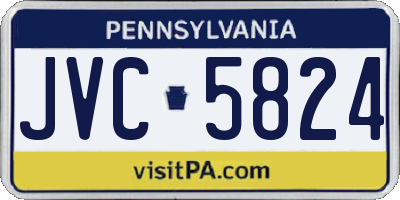 PA license plate JVC5824