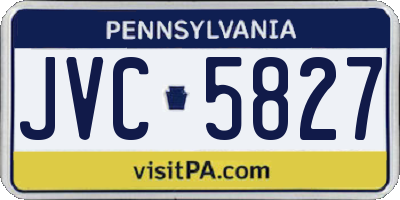 PA license plate JVC5827