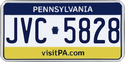 PA license plate JVC5828