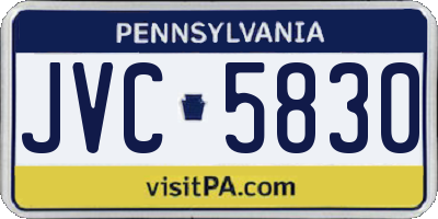 PA license plate JVC5830