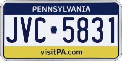 PA license plate JVC5831