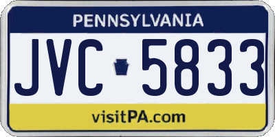 PA license plate JVC5833