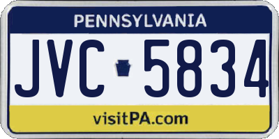 PA license plate JVC5834