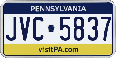 PA license plate JVC5837