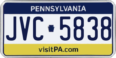 PA license plate JVC5838