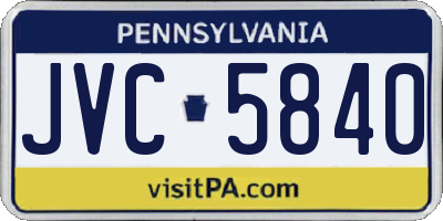 PA license plate JVC5840
