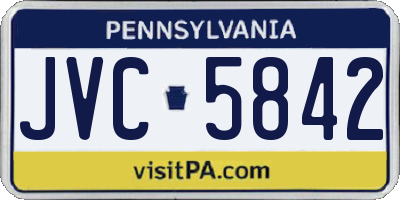 PA license plate JVC5842