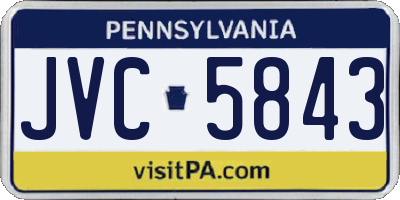 PA license plate JVC5843