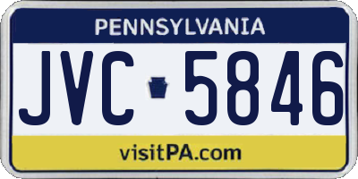 PA license plate JVC5846