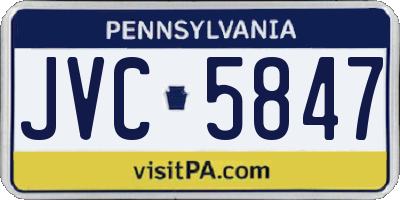 PA license plate JVC5847