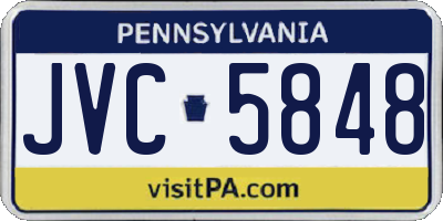 PA license plate JVC5848