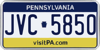 PA license plate JVC5850