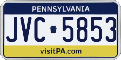 PA license plate JVC5853