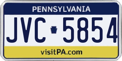 PA license plate JVC5854